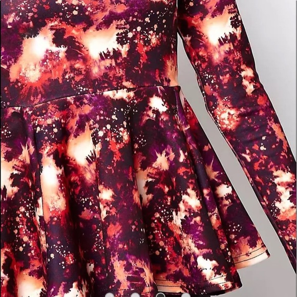 ASOS  burgundy peplum long sleeve top size 12 - Picture 8 of 8